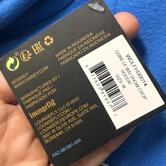 NWT Loungefly Disney Princess Snow White Fairest Crop Hoodie - Size Medium - Picture 12 of 12